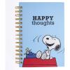 Graphique Peanuts “Happy Thoughts” Hard Bound Journal – 160 Ruled Pages, Vintage Peanuts Cartoon Cover w/”Happy Thoughts” Message Embellished w/Gold Foil, 6.25″ x 8.25″ x 1″(Peanuts Happy Thoughts)
