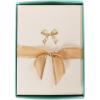 Graphique Seahorse La Petite Presse Boxed Notecards – 10 Embossed and Embellished Gold Foil Seahorse Blank Cards with Matching Envelopes, 3.25″” x 4.75″”” (L1329CB)(Bow)