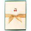 Graphique Seahorse La Petite Presse Boxed Notecards – 10 Embossed and Embellished Gold Foil Seahorse Blank Cards with Matching Envelopes, 3.25″” x 4.75″”” (L1329CB)(Cherries)