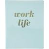 Graphique Vinyl Journal, Work Life Design – 6″ x 8″, 120 Pages with a Left Side Grid and Right Side Lined, Clear Vinyl Cover – For Note Taking, List Making and Much More