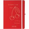 July 2025 – Dec. 2026 Planner by Graphique, Weekly and Monthly Planner, 18 Months Calendar, Hardcover, Cherries, 6” x 8”(Cherries)