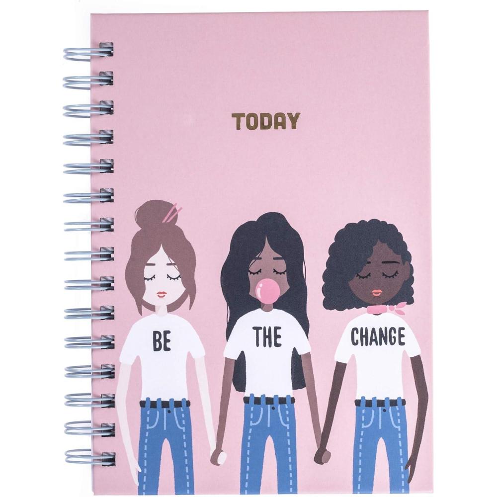 imageGraphique Hardbound Spiral Journal  Just Be You Design  Premium Paper  Notebook  Diary  Lists  Record Month and Date  Great Gift  160 Ruled Pages  625 x 825Be The Change