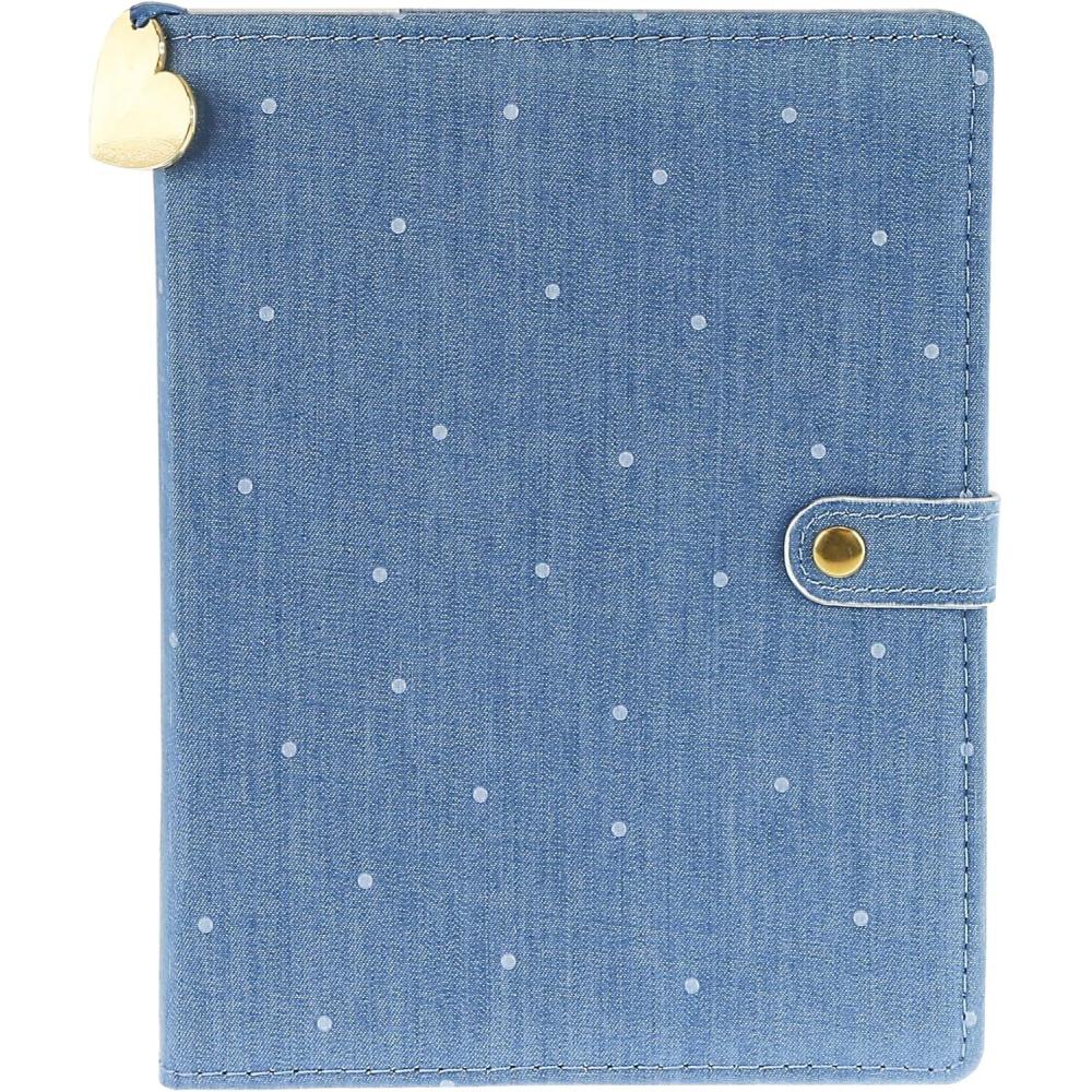 imageGraphique Snap Journal Blue Glitter  Cute Portable Notebook 200 Lined Pages 6 x 825 x 75  Perfect for Note Taking List Making and Much MoreChambray