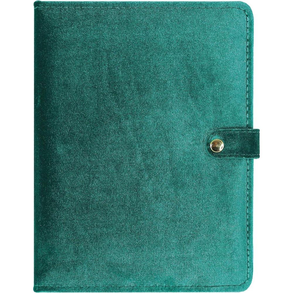 imageGraphique Snap Journal Blue Glitter  Cute Portable Notebook 200 Lined Pages 6 x 825 x 75  Perfect for Note Taking List Making and Much MoreGreen Velvet