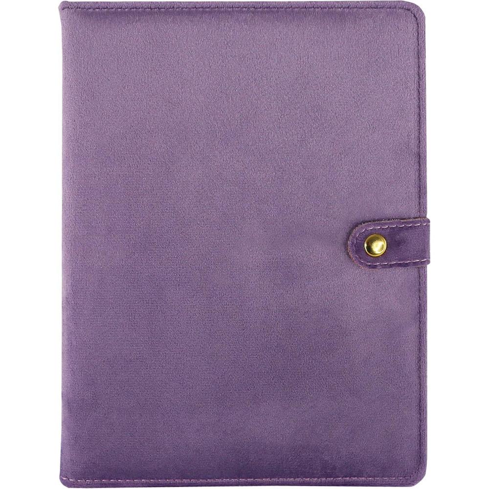 imageGraphique Snap Journal Blue Glitter  Cute Portable Notebook 200 Lined Pages 6 x 825 x 75  Perfect for Note Taking List Making and Much MoreLight Purple Velvet