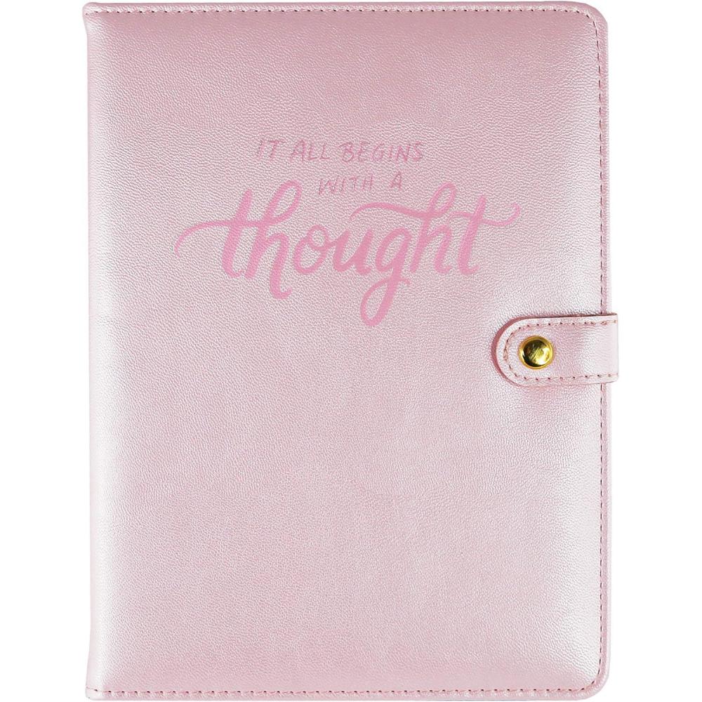 imageGraphique Snap Journal Blue Glitter  Cute Portable Notebook 200 Lined Pages 6 x 825 x 75  Perfect for Note Taking List Making and Much MorePearlized Thought