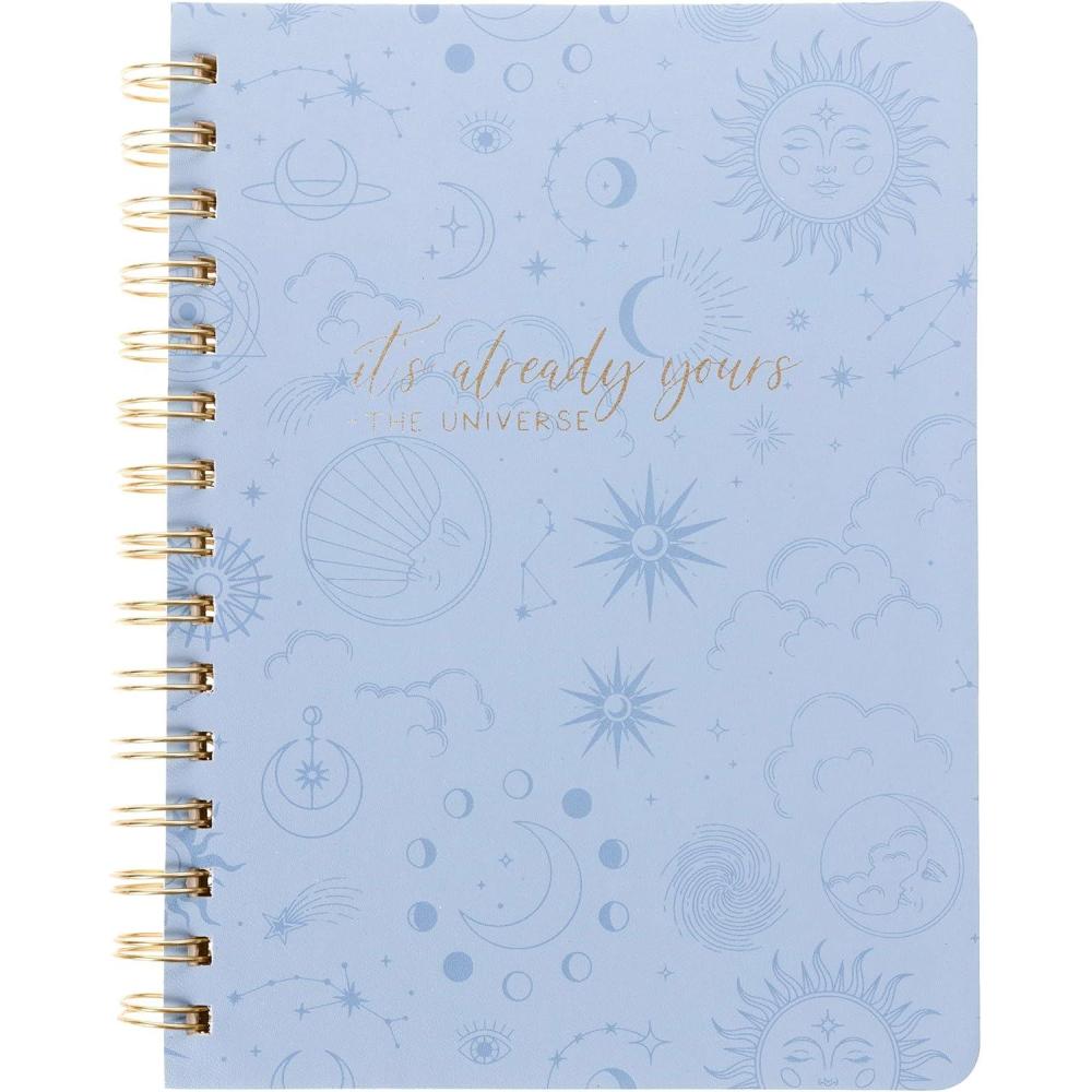 imageGraphique Vegan Leather Spiral Journal  Manifest Design  Premium Paper  Notebook  Diary  Lists  Record Month and Date  Great Gift  192 Ruled Pages  6 x 8Manifest
