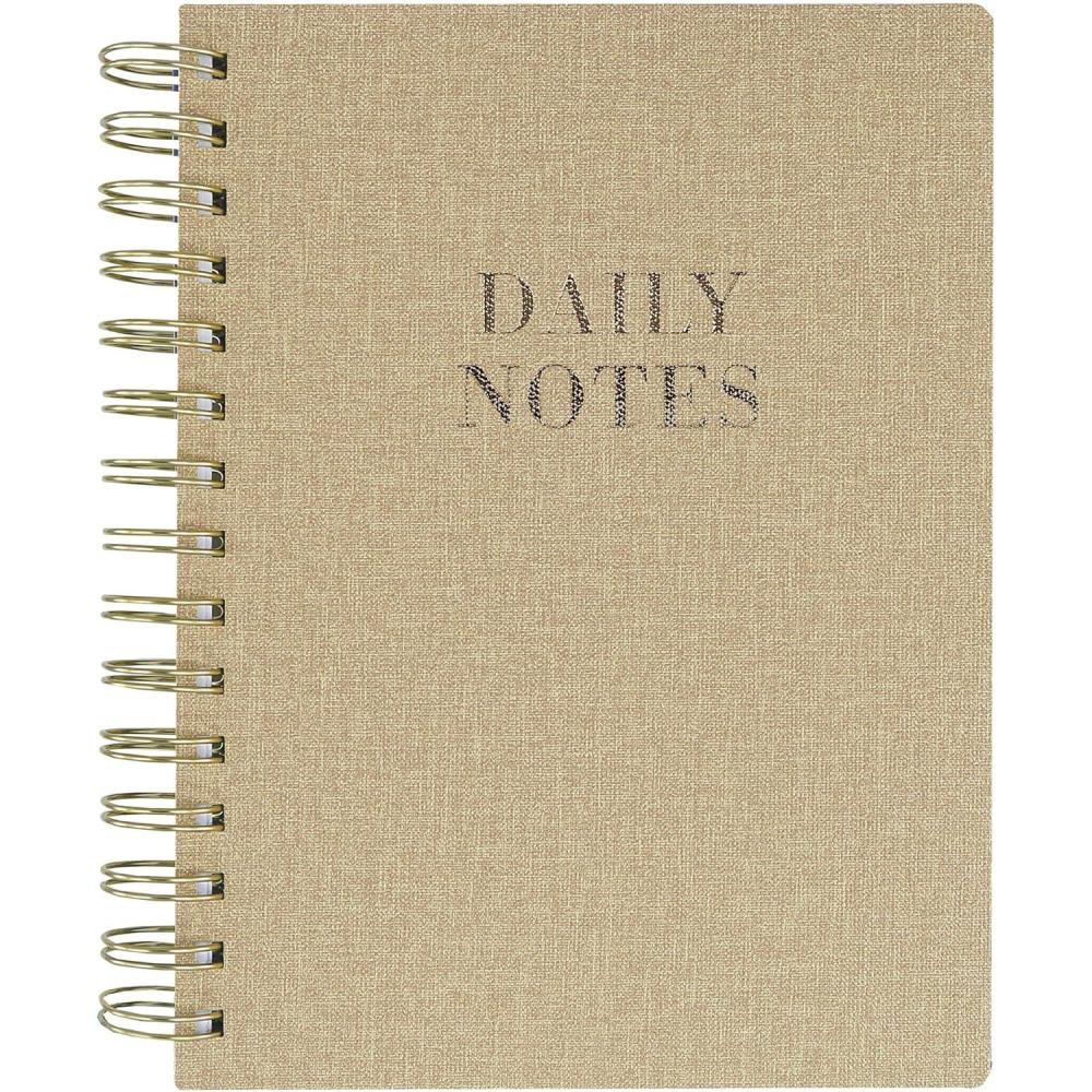 imageGraphique Vegan Leather Spiral Journal  Manifest Design  Premium Paper  Notebook  Diary  Lists  Record Month and Date  Great Gift  192 Ruled Pages  6 x 8Daily Notes