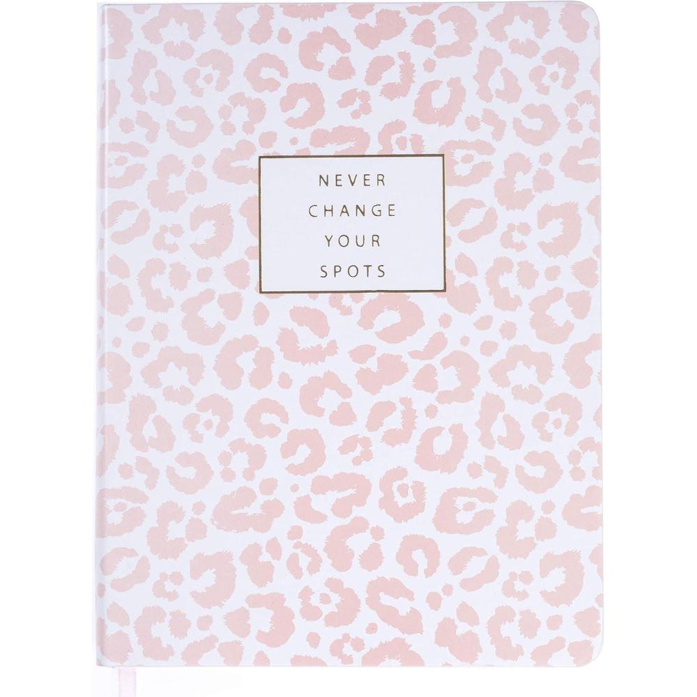 imageGraphique Vegan Leather Spiral Journal Cheetah  6 x 8quot 192 Lined Pages Embellished in Gold Foil on the Cover  Perfect for Taking Notes Lists and More PUS019