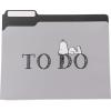 Graphique Designer Black, White, and Gold Polka Dots File Folders | Set of 9 (3 Designs) | Letter Size Organizers | Decorative Office Supplies | Durable Coated Cardstock | 1/3-Cut Tabs(Snoopy Laying)