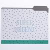 Graphique Designer Black, White, and Gold Polka Dots File Folders | Set of 9 (3 Designs) | Letter Size Organizers | Decorative Office Supplies | Durable Coated Cardstock | 1/3-Cut Tabs(Green Dots)