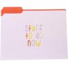 Graphique Designer Black, White, and Gold Polka Dots File Folders | Set of 9 (3 Designs) | Letter Size Organizers | Decorative Office Supplies | Durable Coated Cardstock | 1/3-Cut Tabs(Trying My Best)
