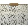 Graphique Designer Black, White, and Gold Polka Dots File Folders | Set of 9 (3 Designs) | Letter Size Organizers | Decorative Office Supplies | Durable Coated Cardstock | 1/3-Cut Tabs(Gold Dots)