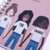 Graphique Hardbound Spiral Journal | Just Be You Design | Premium Paper | Notebook | Diary | Lists | Record Month and Date | Great Gift | 160 Ruled Pages | 6.25” x 8.25”(Be The Change)