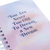 Graphique Hardbound Spiral Journal | Just Be You Design | Premium Paper | Notebook | Diary | Lists | Record Month and Date | Great Gift | 160 Ruled Pages | 6.25” x 8.25”(Dreams)