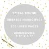 Graphique Llama Petite Journal – Pocket Journal with 200 Custom Interior Pages, Green Polka-Dotted Cover with Pink”Notes” Message and Spiral Bound Top, 3.5″ x 5.5″(Llama Notes)