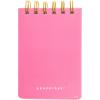 Graphique Llama Petite Journal – Pocket Journal with 200 Custom Interior Pages, Green Polka-Dotted Cover with Pink”Notes” Message and Spiral Bound Top, 3.5″ x 5.5″(Llama Notes)