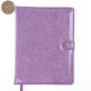 Graphique Snap Journal, Blue Glitter – Cute Portable Notebook, 200 Lined Pages, 6” x 8.25” x .75” – Perfect for Note Taking, List Making and Much More(Purple)