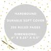 Graphique Snap Journal, Blue Glitter – Cute Portable Notebook, 200 Lined Pages, 6” x 8.25” x .75” – Perfect for Note Taking, List Making and Much More(Purple)