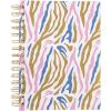 Graphique Vegan Leather Spiral Journal | Manifest Design | Premium Paper | Notebook | Diary | Lists | Record Month and Date | Great Gift | 192 Ruled Pages | 6” x 8”(Zebra)