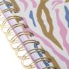 Graphique Vegan Leather Spiral Journal | Manifest Design | Premium Paper | Notebook | Diary | Lists | Record Month and Date | Great Gift | 192 Ruled Pages | 6” x 8”(Zebra)