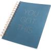Graphique Vegan Leather Spiral Journal | Manifest Design | Premium Paper | Notebook | Diary | Lists | Record Month and Date | Great Gift | 192 Ruled Pages | 6” x 8”(You Got This)