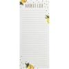 Graphique Grocery List Magnetic Notepad, w/ Cute, Hand-Drawn Lines & 2 Magnets to Hang on Refrigerator or Whiteboard, 100 Lined Sheets, 4″ x 9.25″ x 0.5″(Watercolor Pineapples)