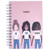 Graphique Hardbound Spiral Journal | Just Be You Design | Premium Paper | Notebook | Diary | Lists | Record Month and Date | Great Gift | 160 Ruled Pages | 6.25” x 8.25”(Be The Change)