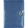 Graphique Snap Journal, Blue Glitter – Cute Portable Notebook, 200 Lined Pages, 6” x 8.25” x .75” – Perfect for Note Taking, List Making and Much More(Blue Glitter)