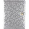 Graphique Snap Journal, Blue Glitter – Cute Portable Notebook, 200 Lined Pages, 6” x 8.25” x .75” – Perfect for Note Taking, List Making and Much More(Leopard Snap)