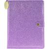 Graphique Snap Journal, Blue Glitter – Cute Portable Notebook, 200 Lined Pages, 6” x 8.25” x .75” – Perfect for Note Taking, List Making and Much More(Purple)