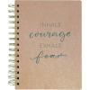 Graphique Vegan Leather Spiral Journal | Manifest Design | Premium Paper | Notebook | Diary | Lists | Record Month and Date | Great Gift | 192 Ruled Pages | 6” x 8”(Courage)