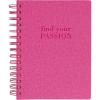 Graphique Vegan Leather Spiral Journal | Manifest Design | Premium Paper | Notebook | Diary | Lists | Record Month and Date | Great Gift | 192 Ruled Pages | 6” x 8”(Passion)