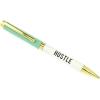 Graphique “Hustle” Fashion Pen, 5.5″ Refillable Black Ink Ballpoint Pen w/ Gold Finish, “Hustle” Message & Matching Gift Box, Makes a Beautiful, Unique Gift