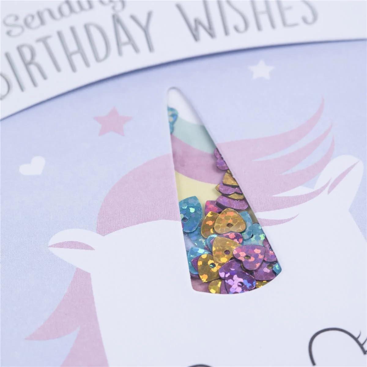 imageGraphique Butterflies Birthday Card Family and Friends ColorCoordinated Envelope 5quot x 7quotUnicorn