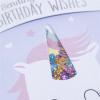 Graphique Butterflies Birthday Card, Family and Friends, Color-Coordinated Envelope, 5″ x 7″(Unicorn)