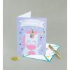 Graphique Butterflies Birthday Card, Family and Friends, Color-Coordinated Envelope, 5″ x 7″(Unicorn)