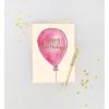 Graphique Butterflies Birthday Card, Family and Friends, Color-Coordinated Envelope, 5″ x 7″(Watercolor Balloons)