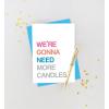 Graphique Surf’s Up Birthday Card, Friend, Brother, Father, Him, Color-Coordinated Envelope, 5″ x 7″(More Candles)