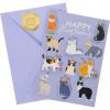 Handmade Birthday Card by Graphique, Cute & Happy Birthday Greeting, Her, Him, Cat Lovers, Party Cats, 5” x 7”(Happy Birthday Cats)
