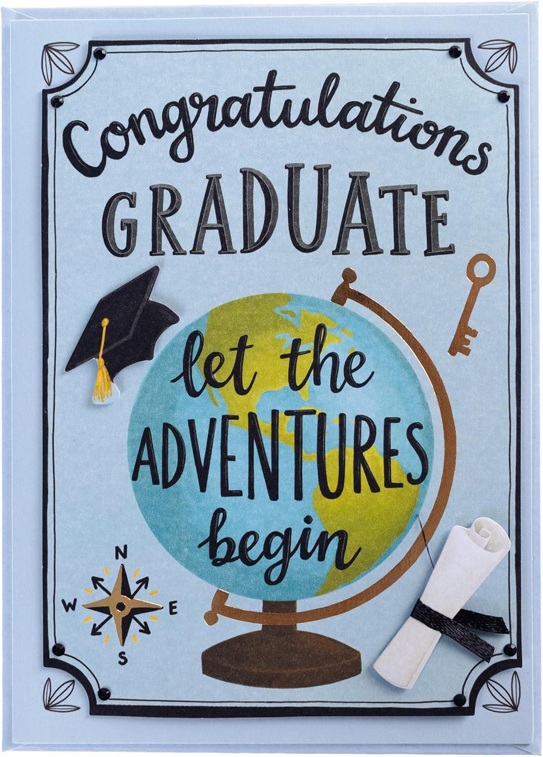 imageGraphique 2025 Grad Handmade Card Graduation Congratulations ColorCoordinated Envelope 5 x 7Adventures Begin Graduation