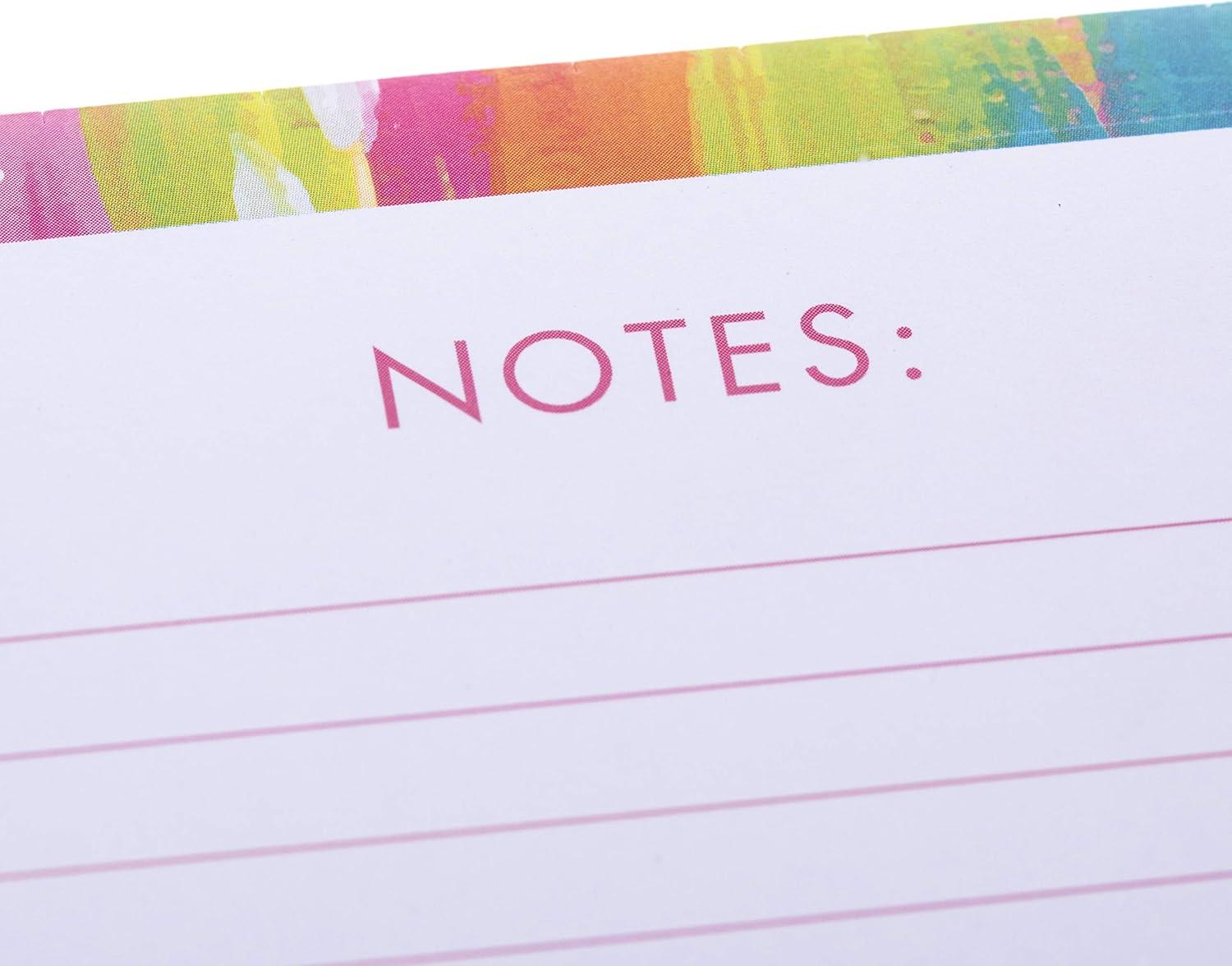 imageGraphique Daily ToDo List Notepad 150 TearAway Sheets Floral Task Planner Daily Organizer with Hourly Schedule Notes Writing Pad 6 x 8Brush Strokes