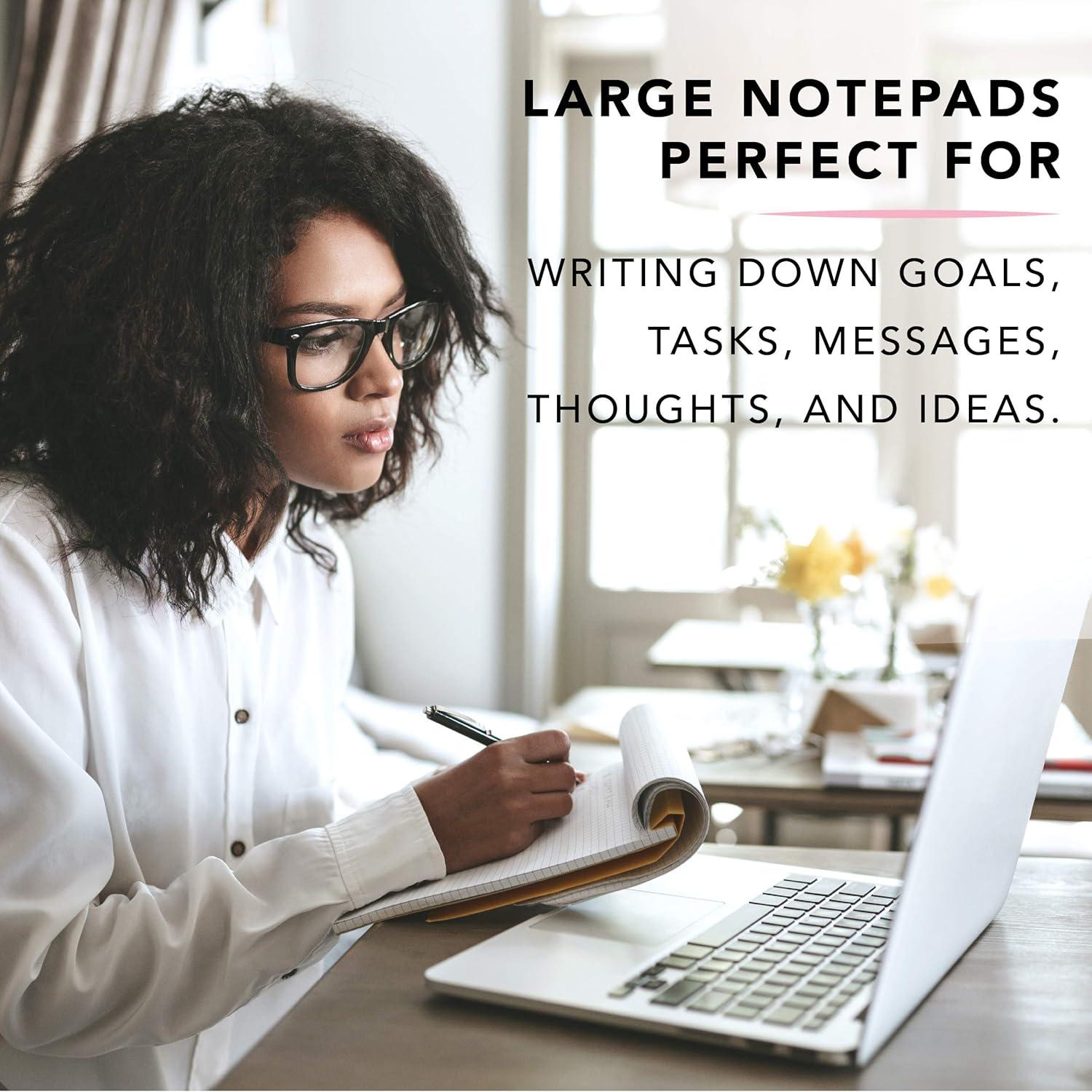 imageGraphique Daily ToDo List Notepad 150 TearAway Sheets Floral Task Planner Daily Organizer with Hourly Schedule Notes Writing Pad 6 x 8Brush Strokes