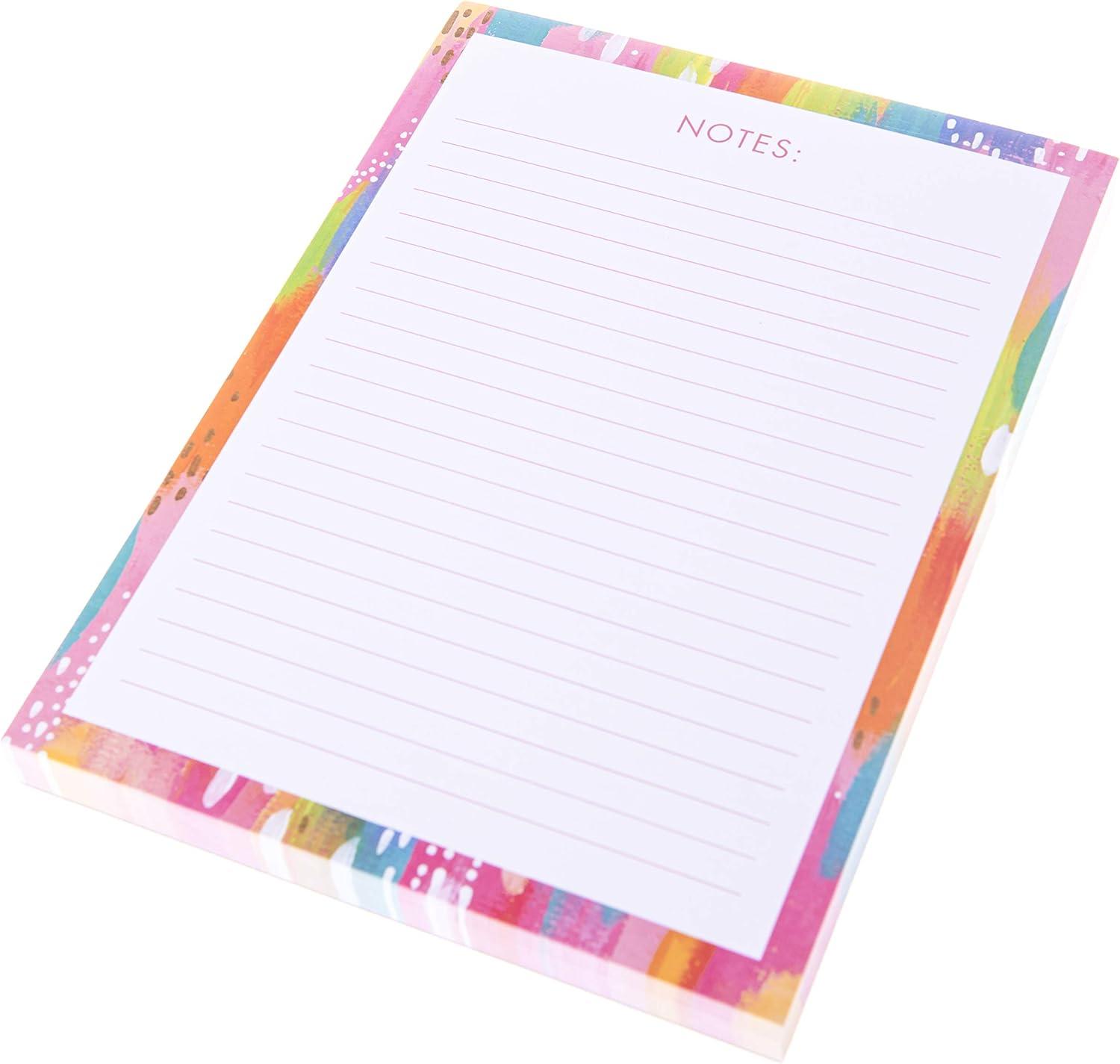 imageGraphique Daily ToDo List Notepad 150 TearAway Sheets Floral Task Planner Daily Organizer with Hourly Schedule Notes Writing Pad 6 x 8Brush Strokes
