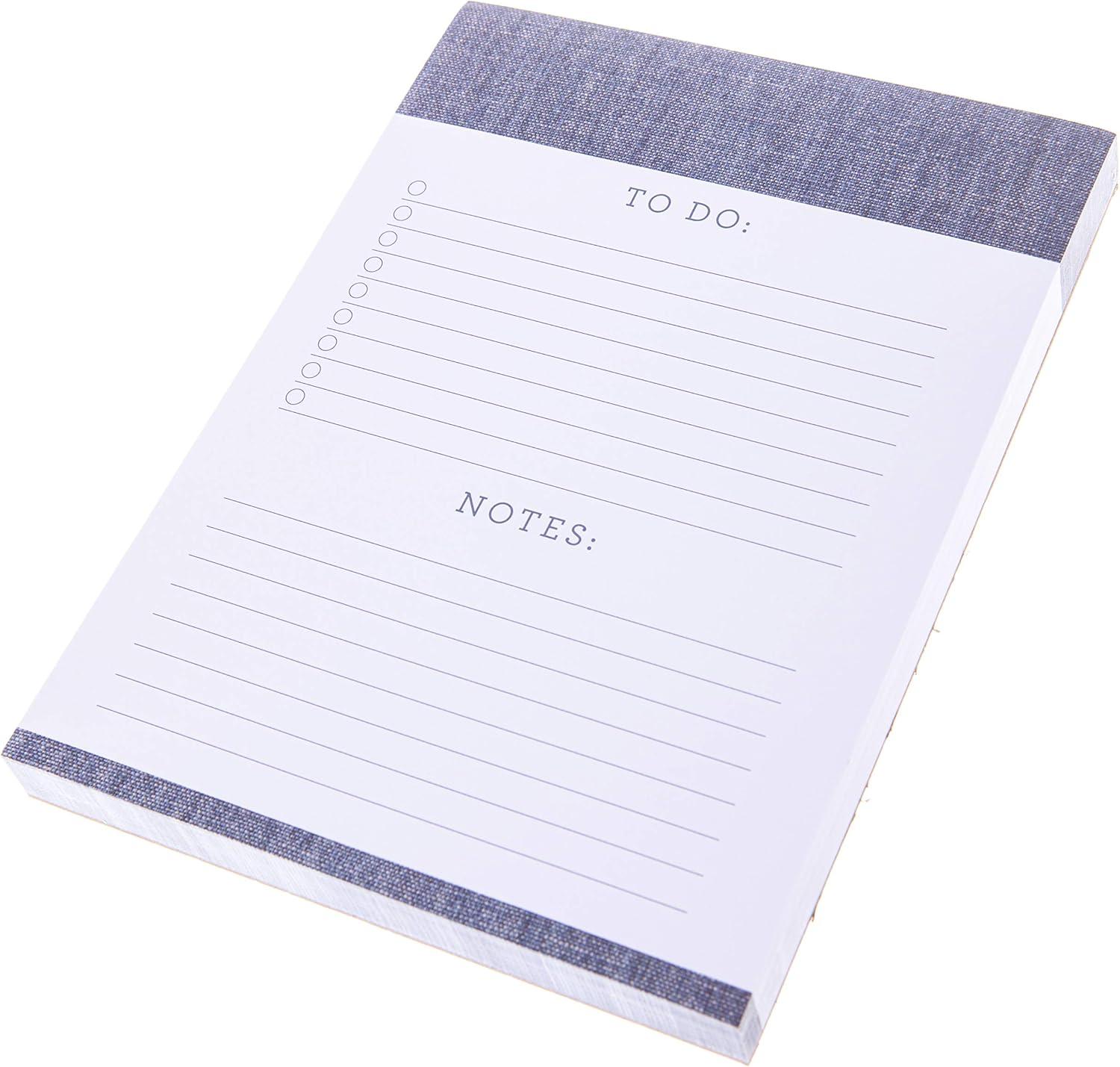 imageGraphique Daily ToDo List Notepad 150 TearAway Sheets Floral Task Planner Daily Organizer with Hourly Schedule Notes Writing Pad 6 x 8Chambray
