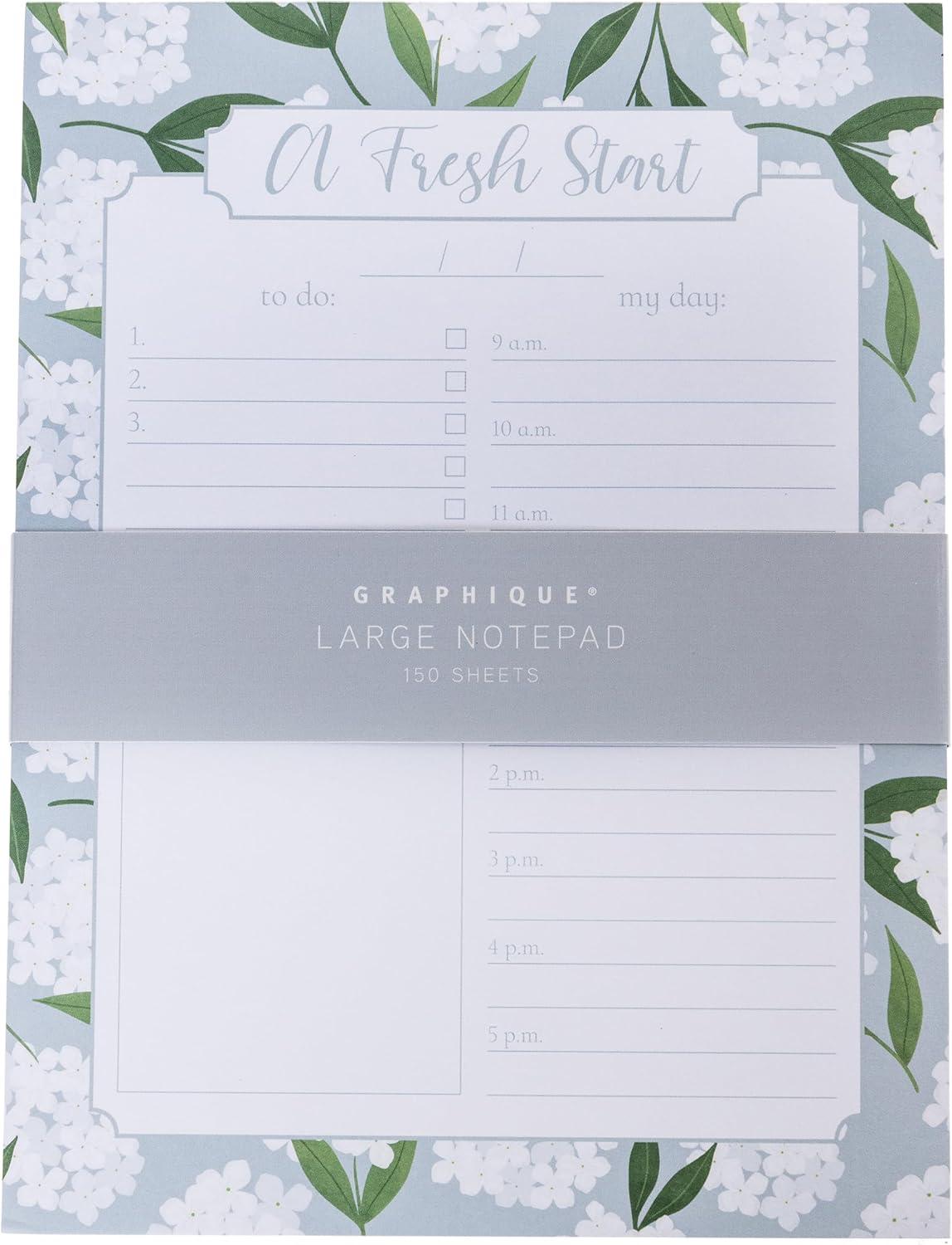imageGraphique Daily ToDo List Notepad 150 TearAway Sheets Floral Task Planner Daily Organizer with Hourly Schedule Notes Writing Pad 6 x 8Floral