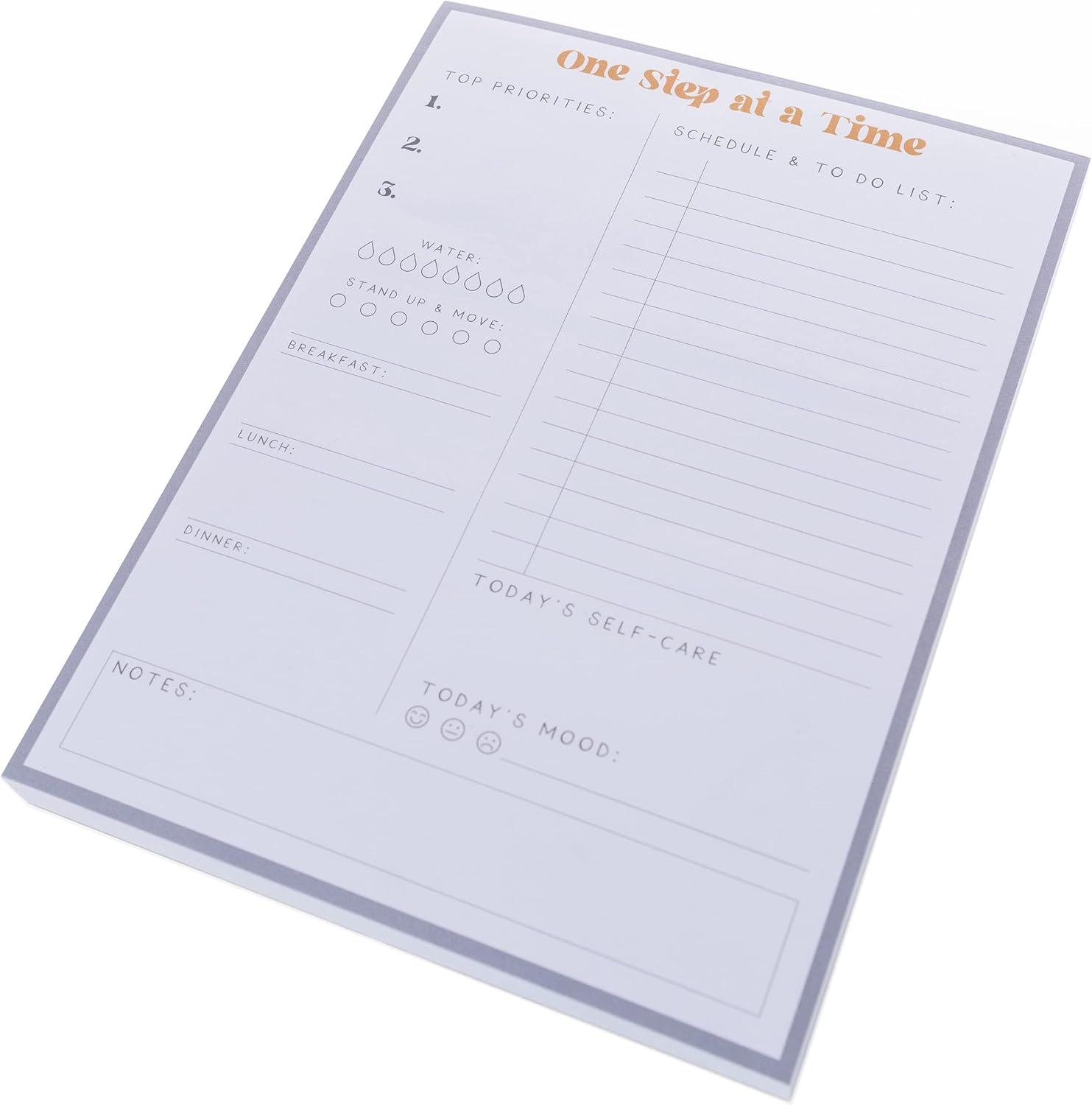 imageGraphique Daily ToDo List Notepad 150 TearAway Sheets Floral Task Planner Daily Organizer with Hourly Schedule Notes Writing Pad 6 x 8Self Care
