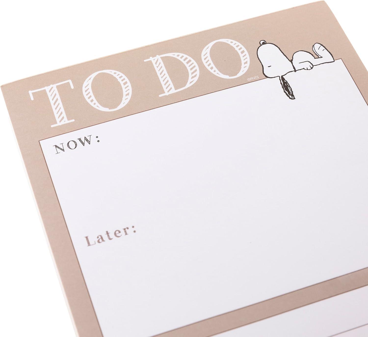 imageGraphique Daily ToDo List Notepad 150 TearAway Sheets Floral Task Planner Daily Organizer with Hourly Schedule Notes Writing Pad 6 x 8Snoopy