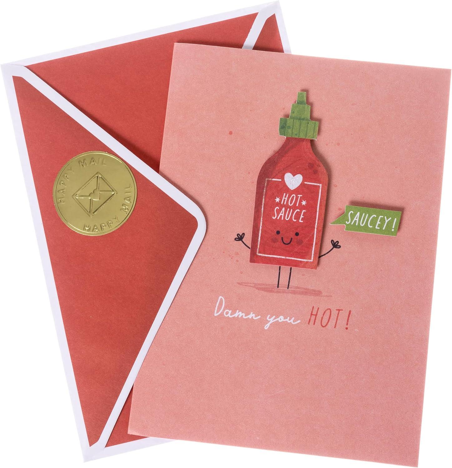 imageGraphique Handmade Valentines Card Pick You Pickle Romantic Love and Cute Greeting Wife Girlfriend Husband Boyfriend Her Him Kid 5 x 7Damn You Hot