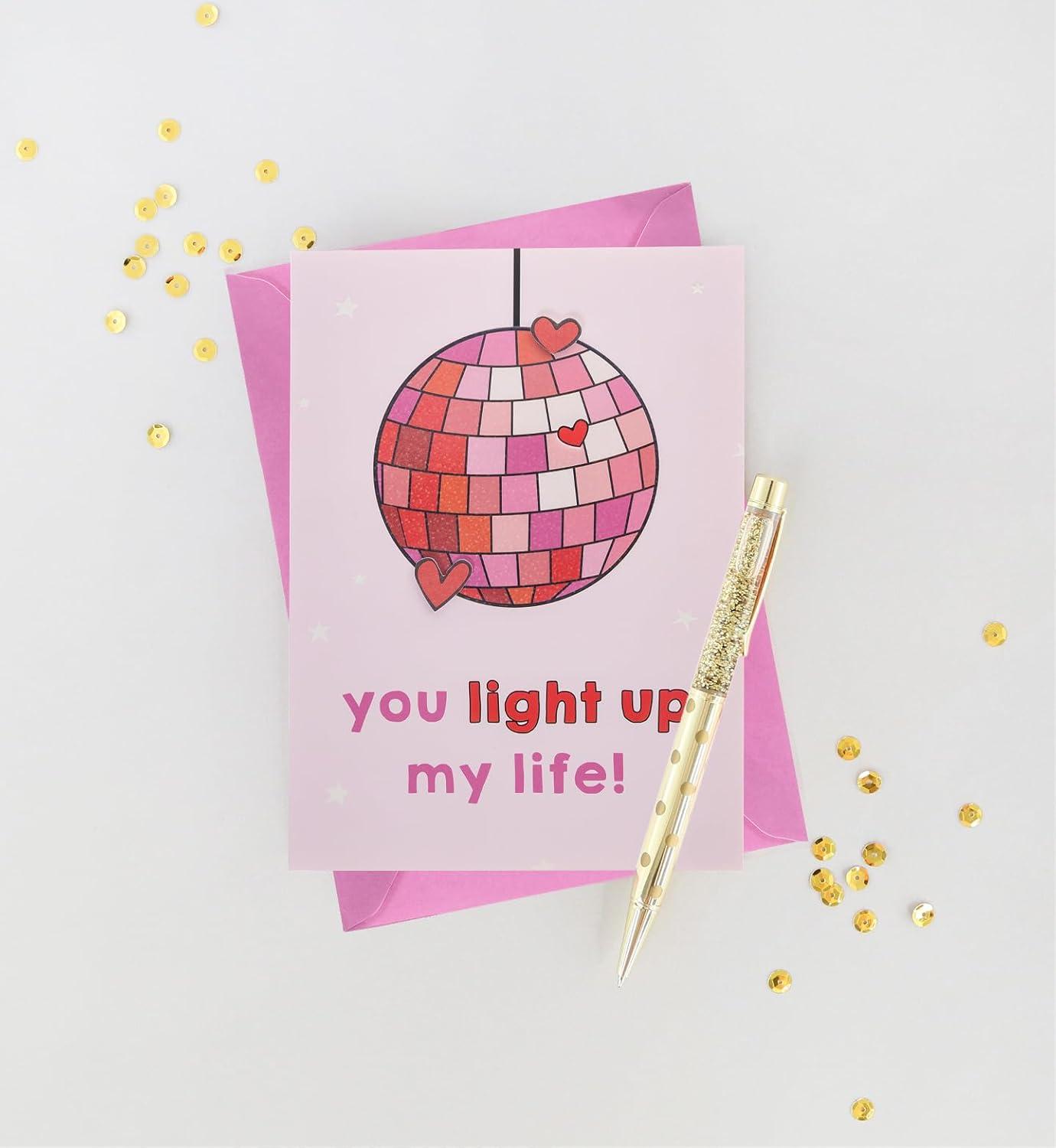 imageGraphique Handmade Valentines Card Pick You Pickle Romantic Love and Cute Greeting Wife Girlfriend Husband Boyfriend Her Him Kid 5 x 7Disco Ball